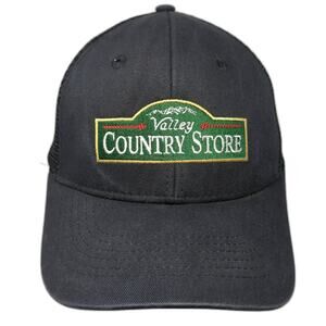 Valley Country Store Strapback Trucker Hat Black One Size Adjustable Vie Gear